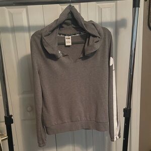 PINK Victoria's Secret Charcoal V-Neck Sweater